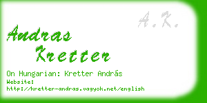 andras kretter business card